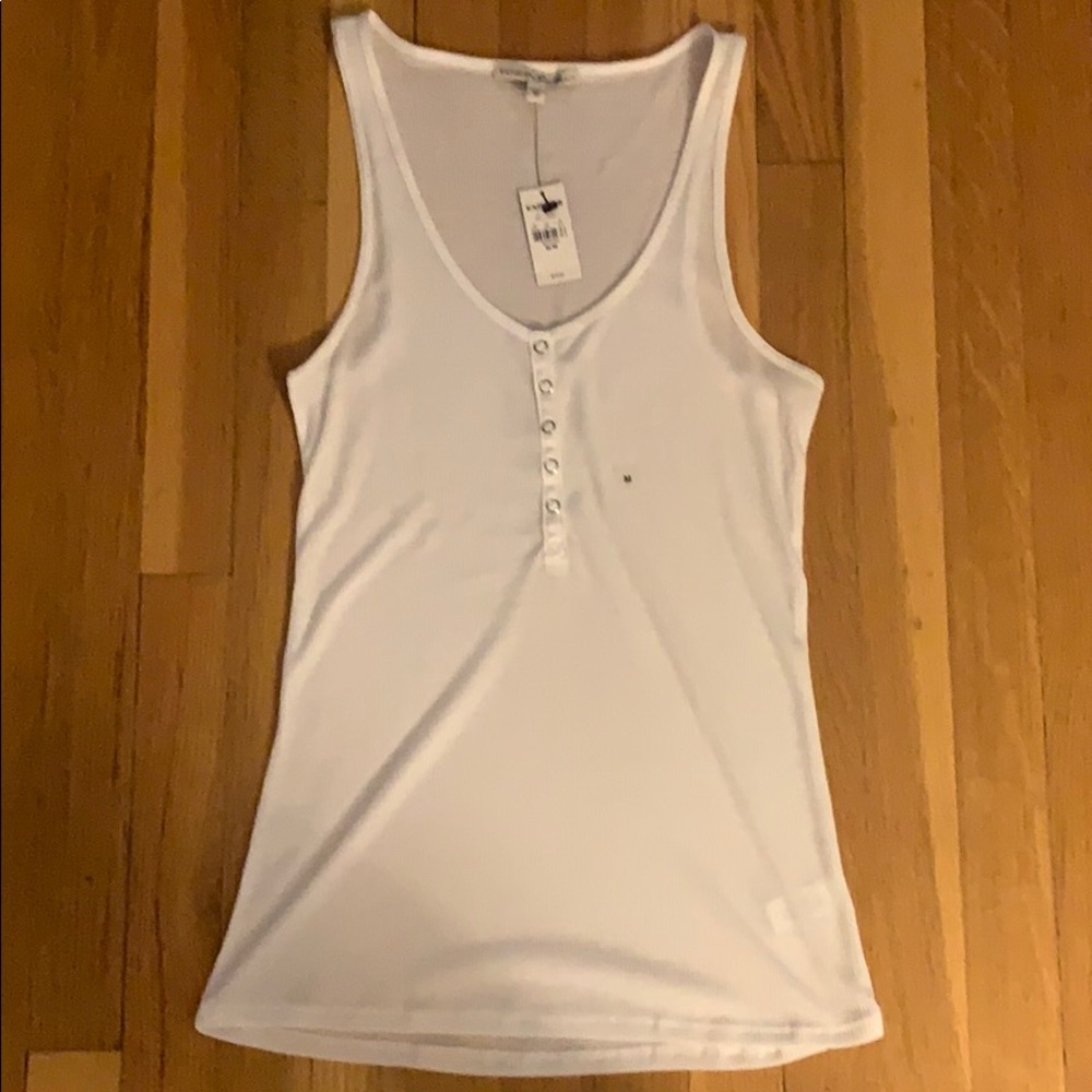 Express NWT M ribbed tank white